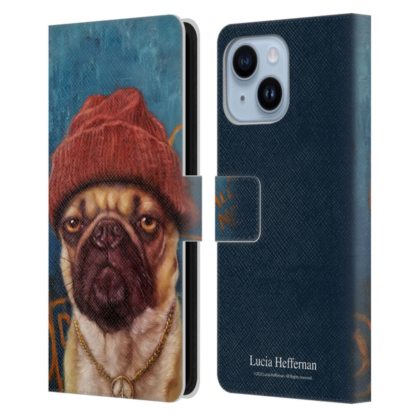 Lucia Heffernan Art Monday Mood Leather Book Wallet Case Cover For Apple iPhone 14 Plus