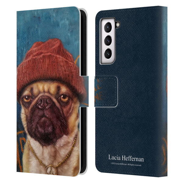Lucia Heffernan Art Monday Mood Leather Book Wallet Case Cover For Samsung Galaxy S21 5G