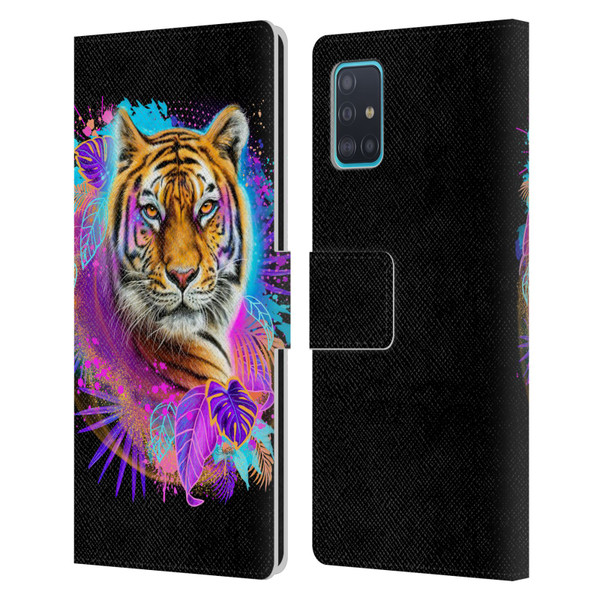 Sheena Pike Big Cats Tiger Spirit Leather Book Wallet Case Cover For Samsung Galaxy A51 (2019)