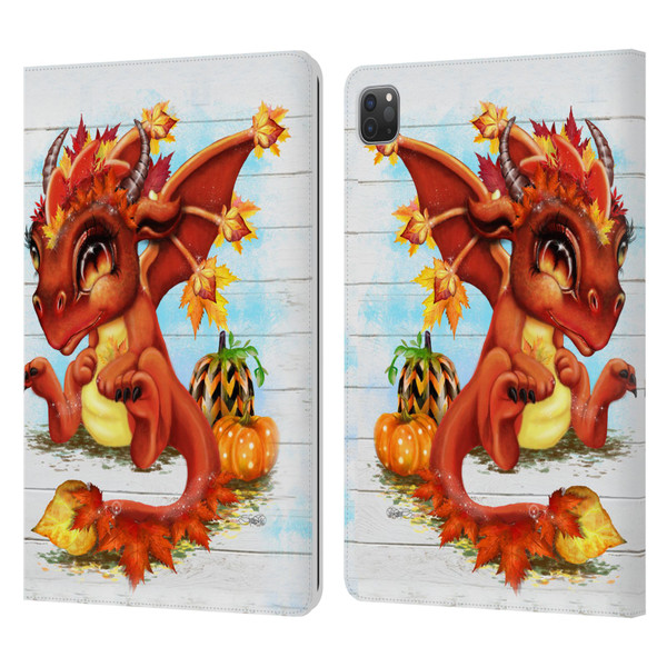 Sheena Pike Dragons Autumn Lil Dragonz Leather Book Wallet Case Cover For Apple iPad Pro 11 2020 / 2021 / 2022