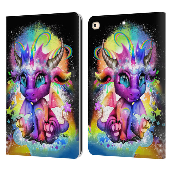 Sheena Pike Dragons Rainbow Lil Dragonz Leather Book Wallet Case Cover For Apple iPad 9.7 2017 / iPad 9.7 2018