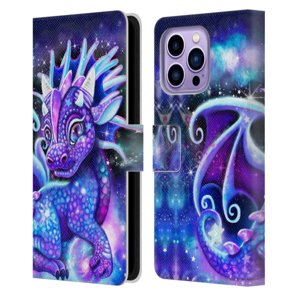 Sheena Pike Dragons Galaxy Lil Dragonz Leather Book Wallet Case Cover For Apple iPhone 14 Pro Max