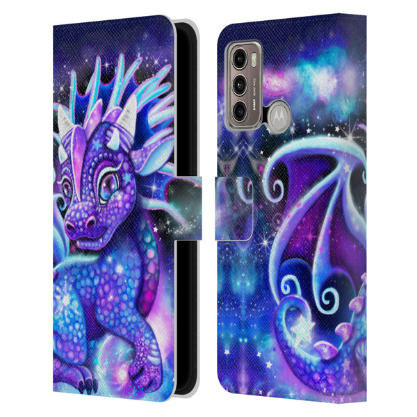 Sheena Pike Dragons Galaxy Lil Dragonz Leather Book Wallet Case Cover For Motorola Moto G60 / Moto G40 Fusion