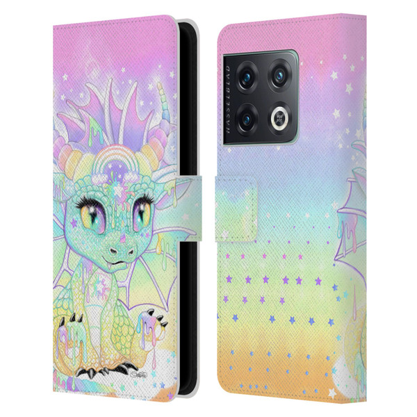 Sheena Pike Dragons Sweet Pastel Lil Dragonz Leather Book Wallet Case Cover For OnePlus 10 Pro