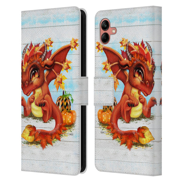 Sheena Pike Dragons Autumn Lil Dragonz Leather Book Wallet Case Cover For Samsung Galaxy A04 (2022)