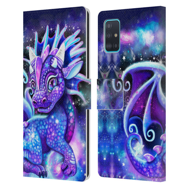 Sheena Pike Dragons Galaxy Lil Dragonz Leather Book Wallet Case Cover For Samsung Galaxy A51 (2019)