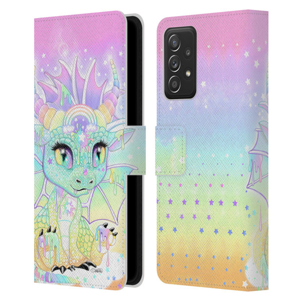 Sheena Pike Dragons Sweet Pastel Lil Dragonz Leather Book Wallet Case Cover For Samsung Galaxy A53 5G (2022)