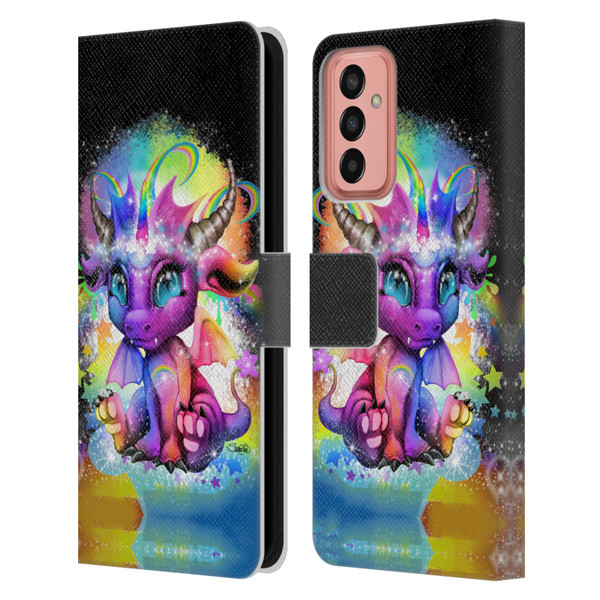 Sheena Pike Dragons Rainbow Lil Dragonz Leather Book Wallet Case Cover For Samsung Galaxy M13 (2022)