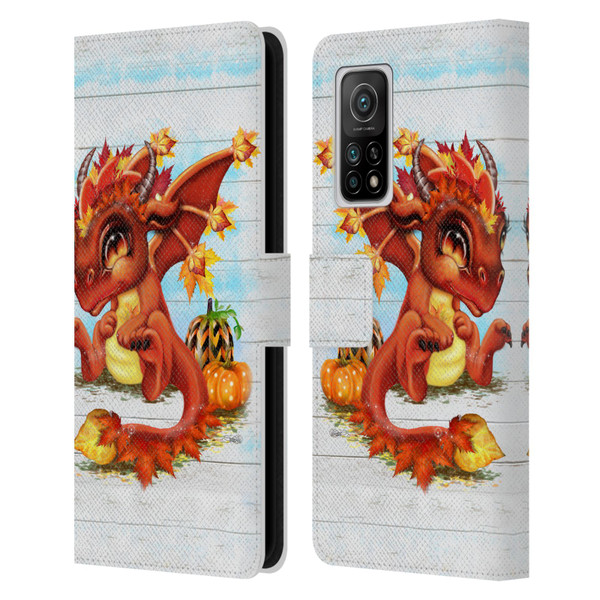 Sheena Pike Dragons Autumn Lil Dragonz Leather Book Wallet Case Cover For Xiaomi Mi 10T 5G