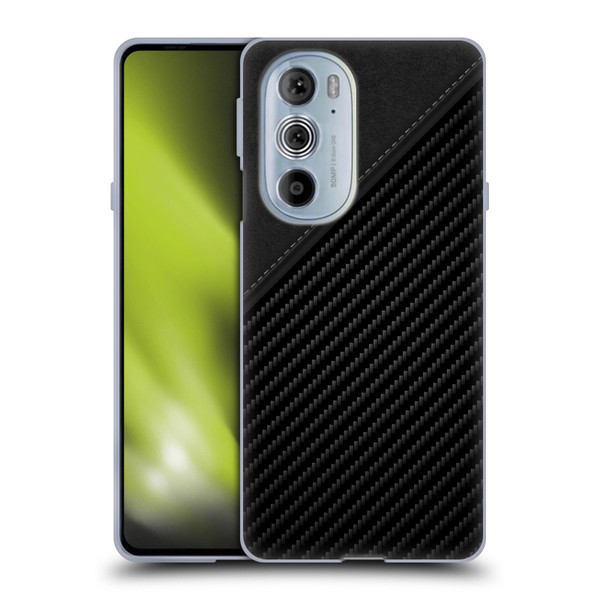 Alyn Spiller Carbon Fiber Leather Soft Gel Case for Motorola Edge X30