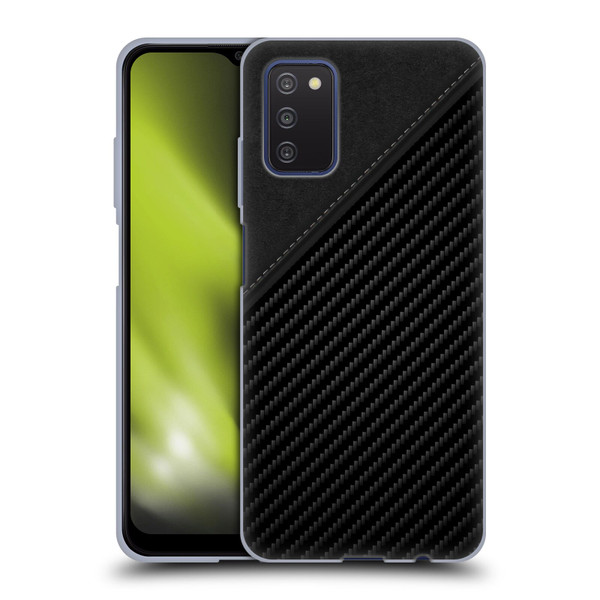 Alyn Spiller Carbon Fiber Leather Soft Gel Case for Samsung Galaxy A03s (2021)