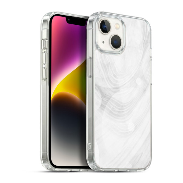 Alyn Spiller Marble White Soft Gel Case for Apple iPhone 14