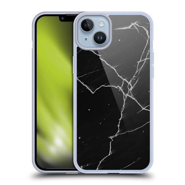 Alyn Spiller Marble Black Soft Gel Case for Apple iPhone 14 Plus