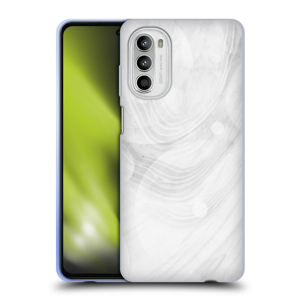 Alyn Spiller Marble White Soft Gel Case for Motorola Moto G52