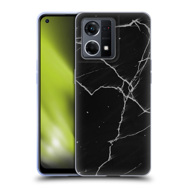 Alyn Spiller Marble Black Soft Gel Case for OPPO Reno8 4G