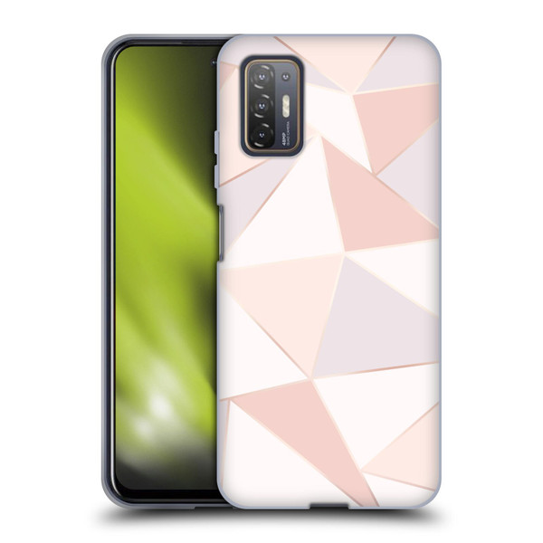 Alyn Spiller Rose Gold Geometry Soft Gel Case for HTC Desire 21 Pro 5G