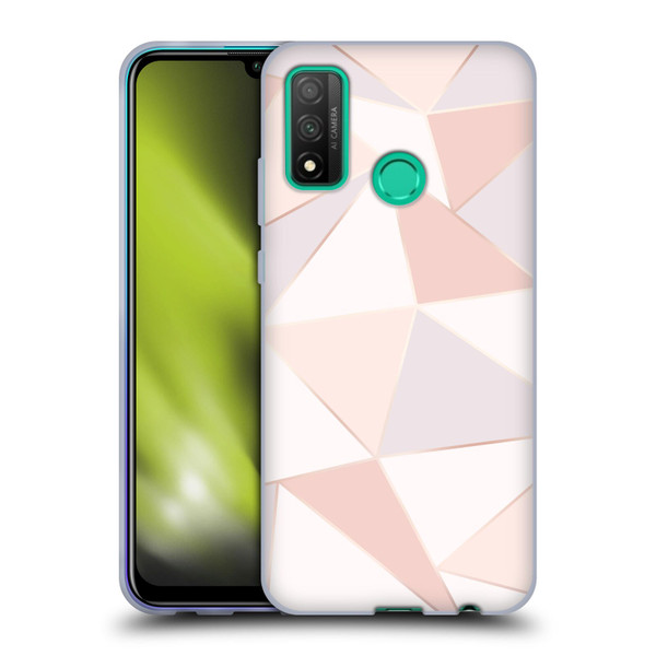 Alyn Spiller Rose Gold Geometry Soft Gel Case for Huawei P Smart (2020)