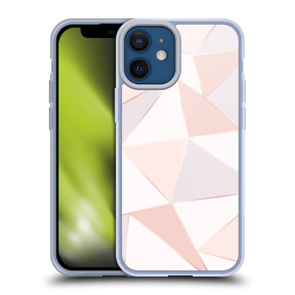 Alyn Spiller Rose Gold Geometry Soft Gel Case for Apple iPhone 12 Mini