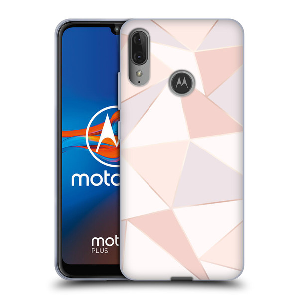 Alyn Spiller Rose Gold Geometry Soft Gel Case for Motorola Moto E6 Plus
