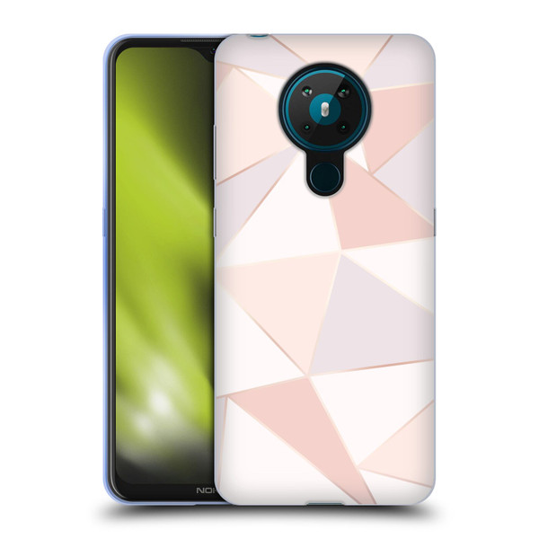 Alyn Spiller Rose Gold Geometry Soft Gel Case for Nokia 5.3