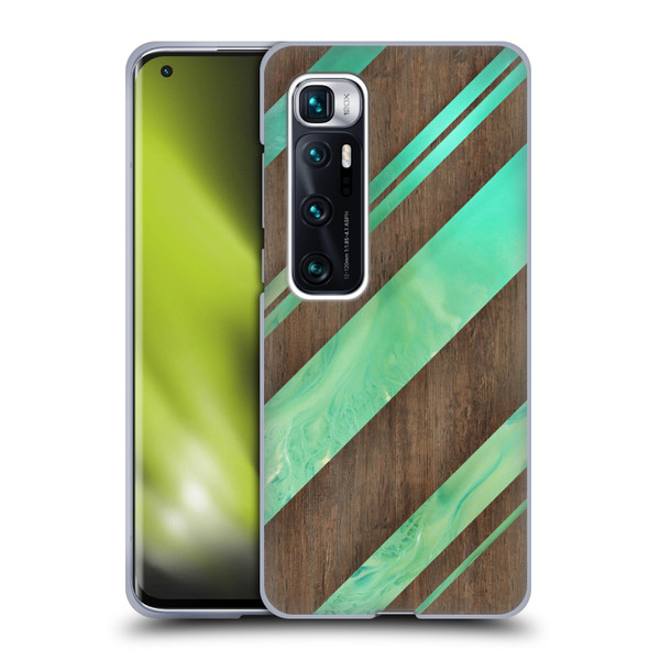 Alyn Spiller Wood & Resin Diagonal Stripes Soft Gel Case for Xiaomi Mi 10 Ultra 5G