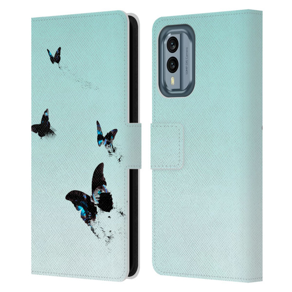 Alyn Spiller Animal Art Butterflies 2 Leather Book Wallet Case Cover For Nokia X30