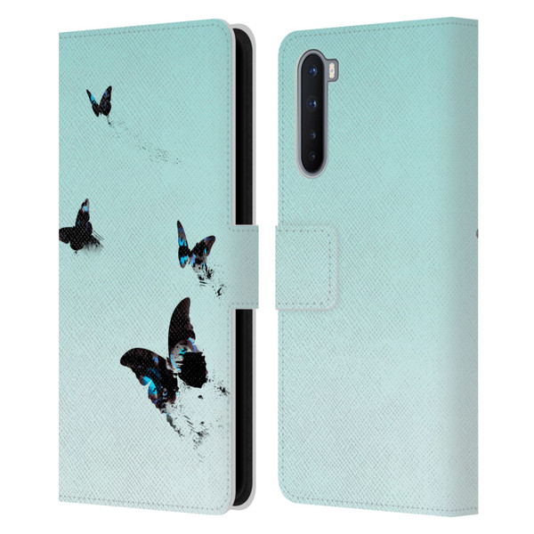 Alyn Spiller Animal Art Butterflies 2 Leather Book Wallet Case Cover For OnePlus Nord 5G