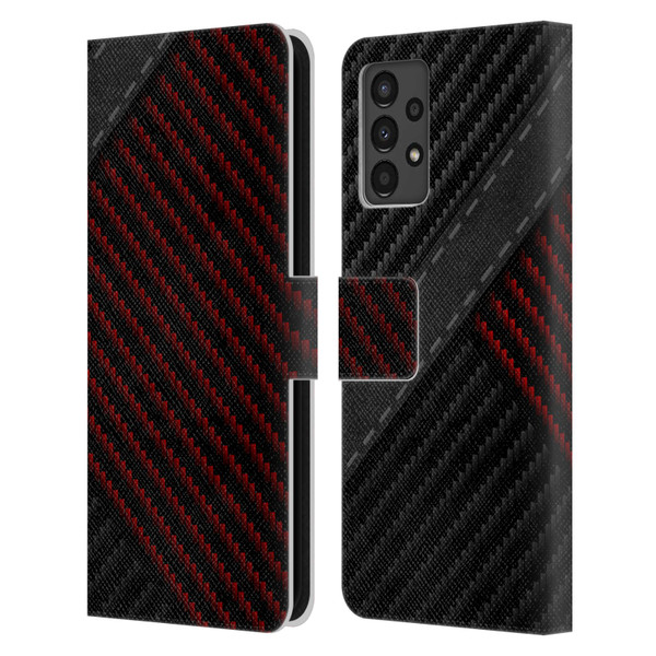 Alyn Spiller Carbon Fiber Stitch Leather Book Wallet Case Cover For Samsung Galaxy A13 (2022)