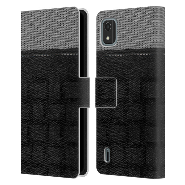 Alyn Spiller Luxury Charcoal Leather Book Wallet Case Cover For Nokia C2 2nd Edition