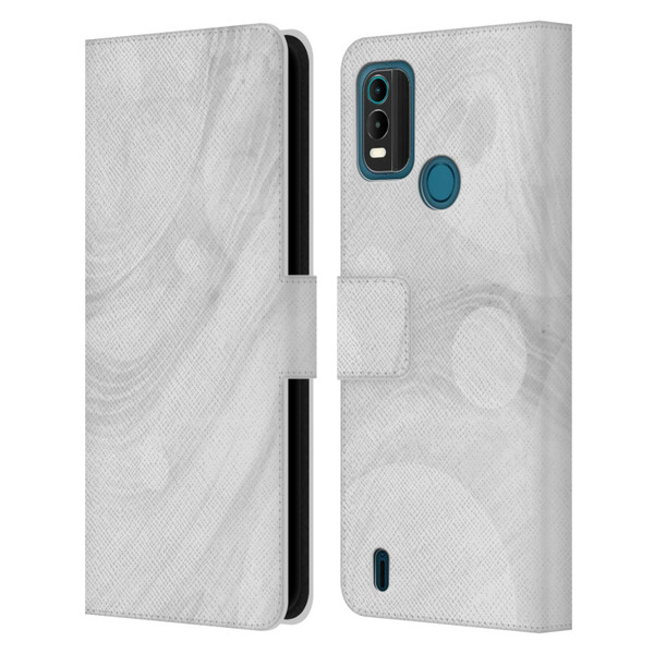 Alyn Spiller Marble White Leather Book Wallet Case Cover For Nokia G11 Plus