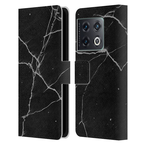 Alyn Spiller Marble Black Leather Book Wallet Case Cover For OnePlus 10 Pro