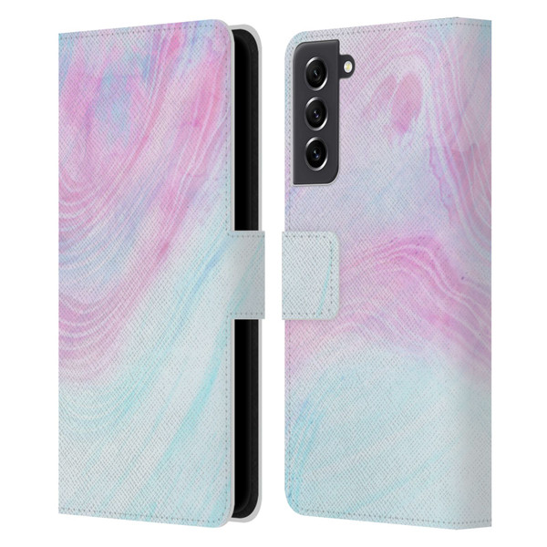 Alyn Spiller Marble Pastel Leather Book Wallet Case Cover For Samsung Galaxy S21 FE 5G