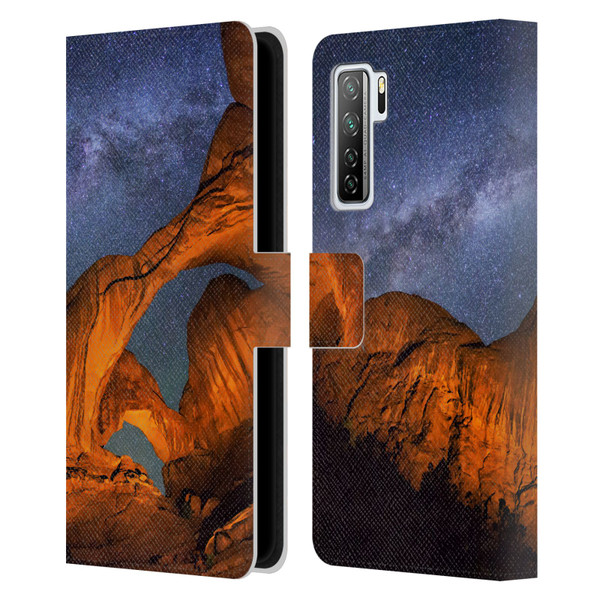 Royce Bair Nightscapes Triple Arch Leather Book Wallet Case Cover For Huawei Nova 7 SE/P40 Lite 5G