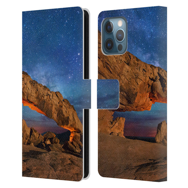 Royce Bair Nightscapes Sunset Arch Leather Book Wallet Case Cover For Apple iPhone 12 Pro Max