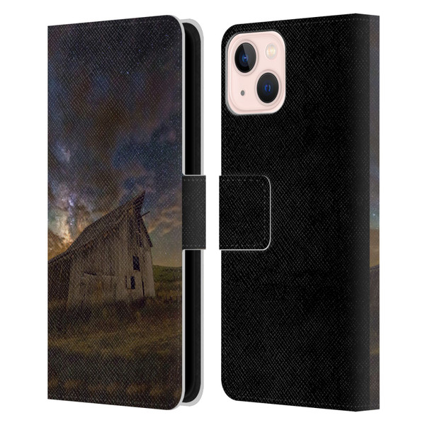Royce Bair Nightscapes Bear Lake Old Barn Leather Book Wallet Case Cover For Apple iPhone 13