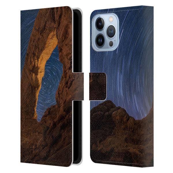 Royce Bair Nightscapes Star Trails Leather Book Wallet Case Cover For Apple iPhone 13 Pro Max