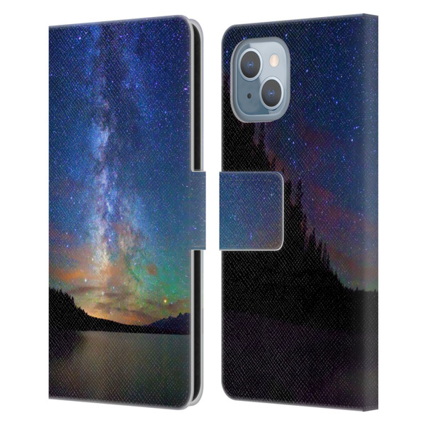 Royce Bair Nightscapes Jackson Lake Leather Book Wallet Case Cover For Apple iPhone 14