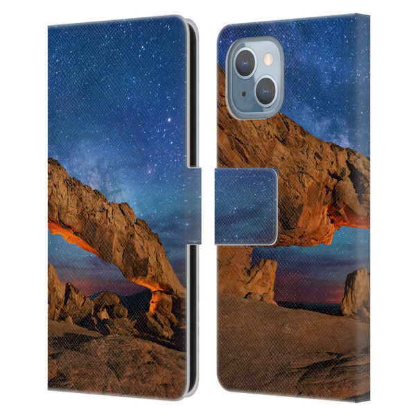 Royce Bair Nightscapes Sunset Arch Leather Book Wallet Case Cover For Apple iPhone 14