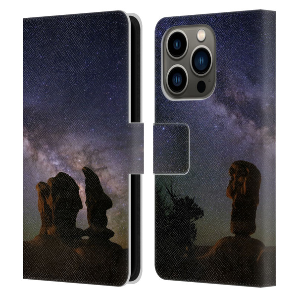 Royce Bair Nightscapes Devil's Garden Hoodoos Leather Book Wallet Case Cover For Apple iPhone 14 Pro