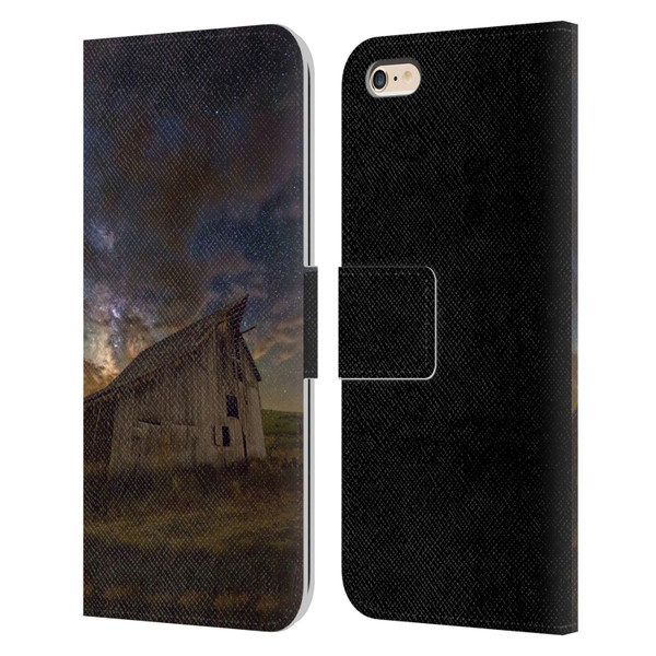 Royce Bair Nightscapes Bear Lake Old Barn Leather Book Wallet Case Cover For Apple iPhone 6 Plus / iPhone 6s Plus