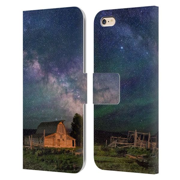 Royce Bair Nightscapes Grand Teton Barn Leather Book Wallet Case Cover For Apple iPhone 6 Plus / iPhone 6s Plus