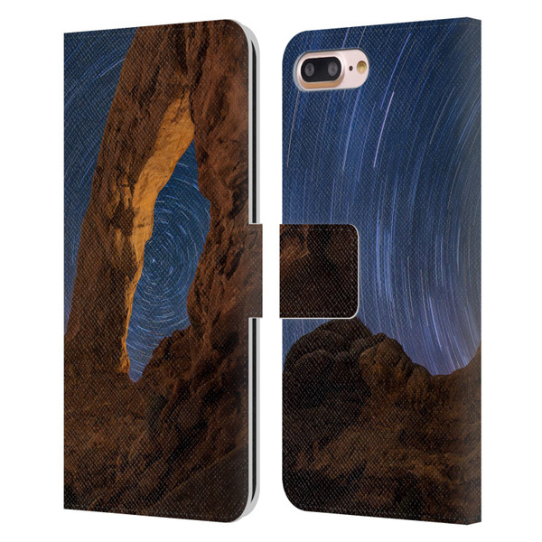 Royce Bair Nightscapes Star Trails Leather Book Wallet Case Cover For Apple iPhone 7 Plus / iPhone 8 Plus