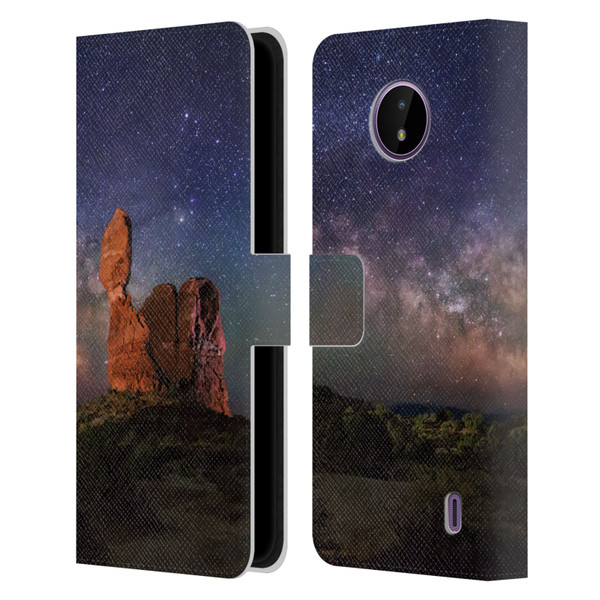 Royce Bair Nightscapes Balanced Rock Leather Book Wallet Case Cover For Nokia C10 / C20