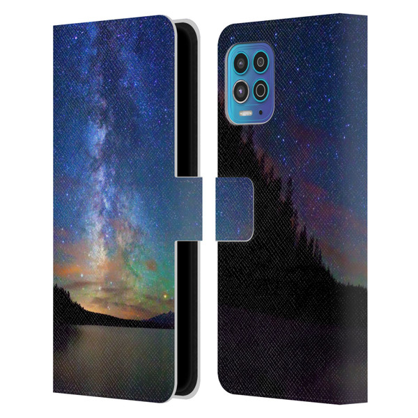 Royce Bair Nightscapes Jackson Lake Leather Book Wallet Case Cover For Motorola Moto G100