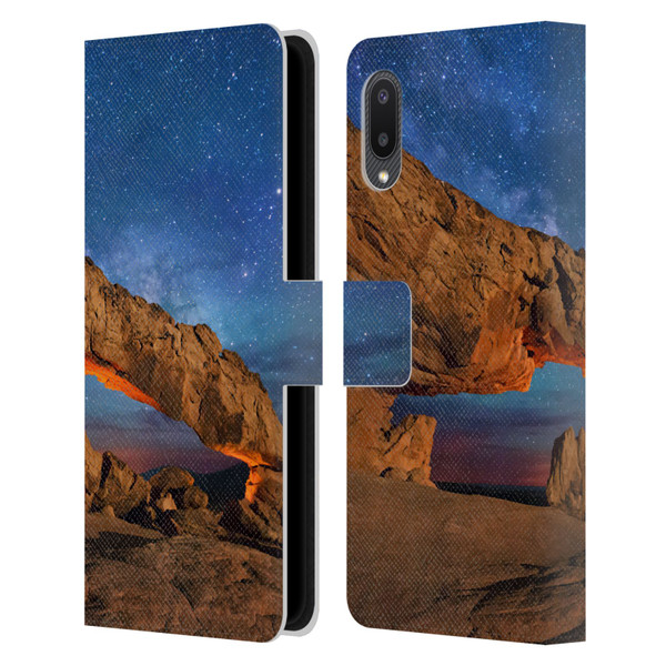 Royce Bair Nightscapes Sunset Arch Leather Book Wallet Case Cover For Samsung Galaxy A02/M02 (2021)
