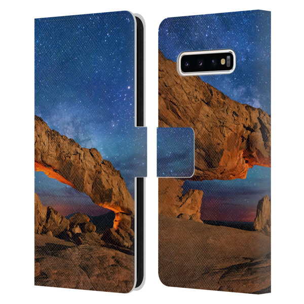 Royce Bair Nightscapes Sunset Arch Leather Book Wallet Case Cover For Samsung Galaxy S10+ / S10 Plus