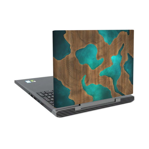 Alyn Spiller Wood & Resin Aqua Vinyl Sticker Skin Decal Cover for Dell Inspiron 15 7000 P65F