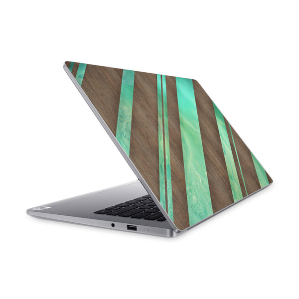 Alyn Spiller Wood & Resin Diagonal Stripes Vinyl Sticker Skin Decal Cover for Xiaomi Mi NoteBook 14 (2020)