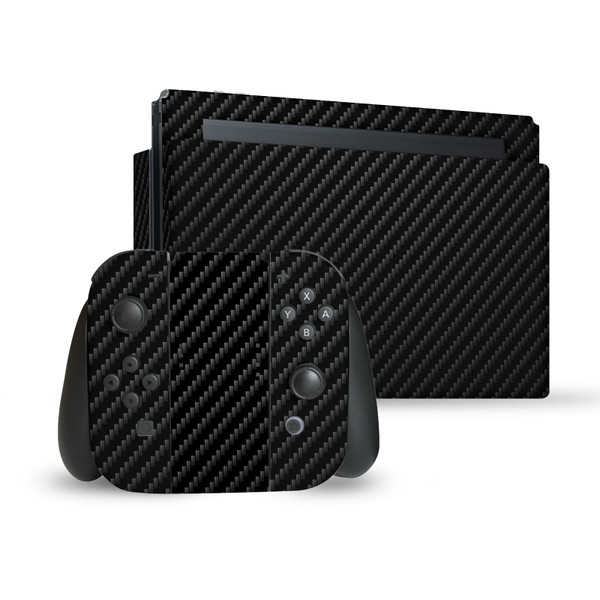 Alyn Spiller Art Mix Carbon Fibre Plain Vinyl Sticker Skin Decal Cover for Nintendo Switch Bundle