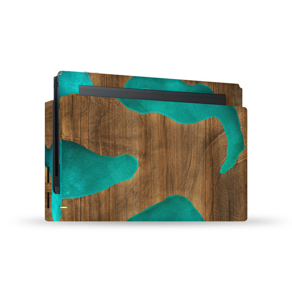 Alyn Spiller Art Mix Aqua Vinyl Sticker Skin Decal Cover for Nintendo Switch Console & Dock